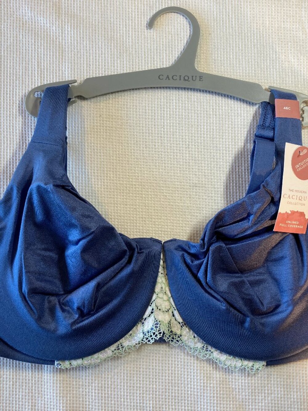 NWT Cacique Lane Bryant bra, blue, size 46 C